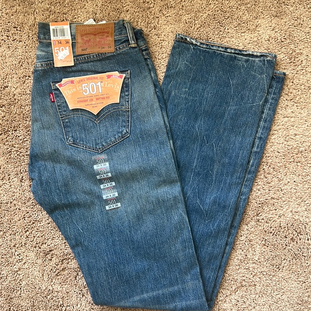 Levi’s 501 Button-Fly 34 x 36 Straight Leg